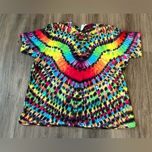 Funky Rainbow Yoke Handmade Tie Dye T-Shirt XL